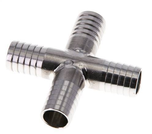 Conector de manguera transversal de acero inoxidable 1.4301 de 13 mm (1/2'')