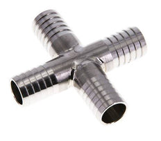 Conector de manguera transversal de acero inoxidable 1.4301 de 13 mm (1/2'')