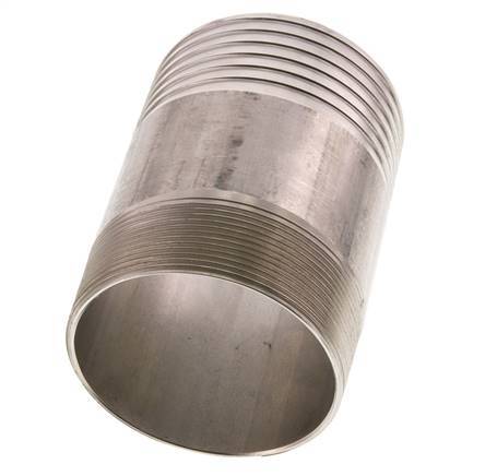 90 mm (3-1/2'') y R3'' Acero inoxidable 1.4571 Boquilla macho 120mm