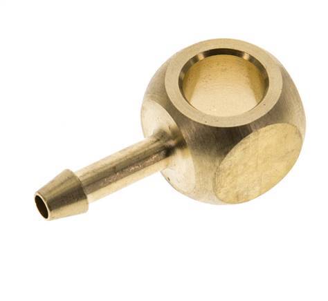 Racor banjo de latón de 4 mm y G1/8'' con lengüeta para manguera [2 piezas]