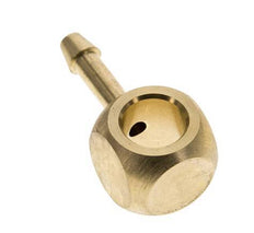 Racor banjo de latón de 4 mm y G1/8'' con lengüeta para manguera [2 piezas]