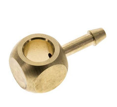 Racor banjo de latón de 4 mm y G1/8'' con lengüeta para manguera [2 piezas]