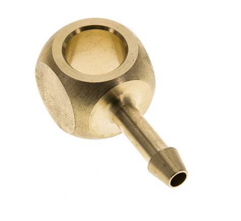 Racor banjo de latón de 4 mm y G1/8'' con lengüeta para manguera [2 piezas]