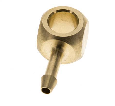 Racor banjo de latón de 4 mm y G1/8'' con lengüeta para manguera [2 piezas]