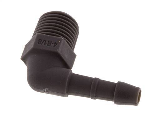 Codo de manguera de 4 mm y R1/8'' PA 6 con rosca macho [20 piezas]