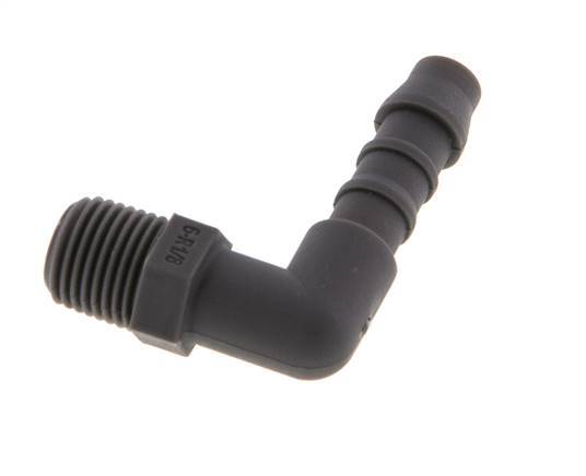 Codo de manguera de 6 mm (1/4'') y R1/8'' PA 6 con rosca macho [10 piezas]