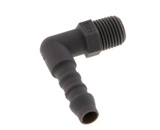 Codo de manguera de 6 mm (1/4'') y R1/8'' PA 6 con rosca macho [10 piezas]