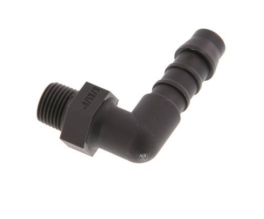 Codo de manguera de 8 mm (5/16'') y R1/8'' PA 6 con rosca macho [5 piezas]