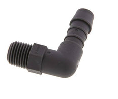 Codo de manguera de 10 mm y R1/4'' PA 6 con rosca macho [10 piezas]
