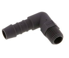 Codo de manguera de 10 mm y R1/4'' PA 6 con rosca macho [10 piezas]