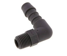 Codo de manguera de 10 mm y R1/4'' PA 6 con rosca macho [10 piezas]
