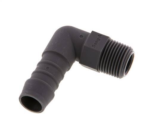 Codo de manguera de 13 mm (1/2'') y R3/8'' PA 6 con rosca macho [5 piezas]