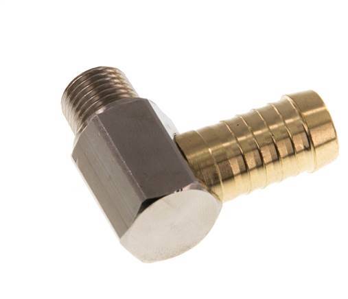 Codo de latón de 13 mm (1/2'') y R1/4'' con rosca macho