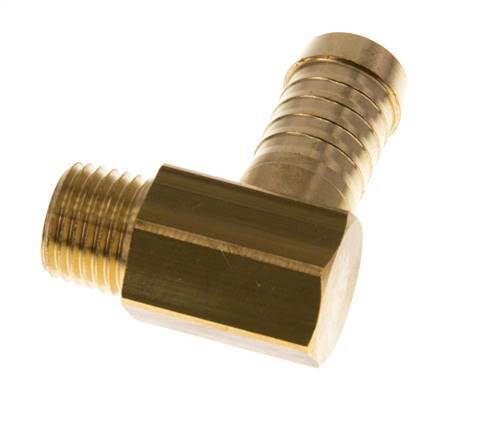 Codo de latón de 13 mm (1/2'') y M14x1,5 (cónico) con rosca macho