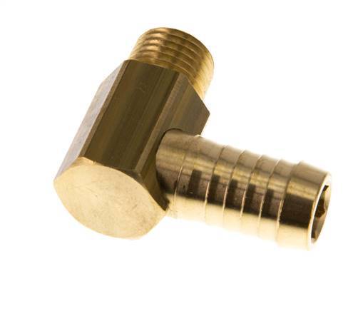 Codo de latón de 13 mm (1/2'') y M14x1,5 (cónico) con rosca macho