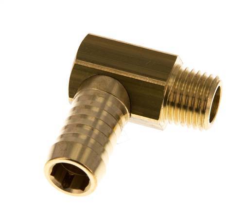 Codo de latón de 13 mm (1/2'') y M14x1,5 (cónico) con rosca macho