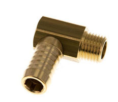 Codo de latón de 13 mm (1/2'') y M14x1,5 (cónico) con rosca macho