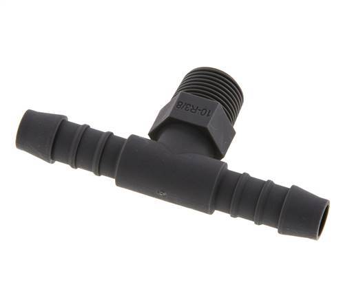 Boquilla de manguera de 10 mm y R3/8'' PA 6 con rosca macho [5 piezas]