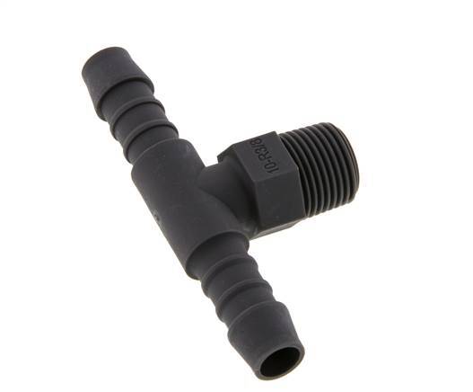 Boquilla de manguera de 10 mm y R3/8'' PA 6 con rosca macho [5 piezas]