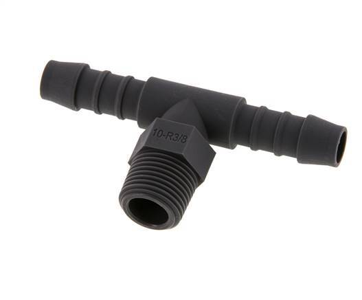 Boquilla de manguera de 10 mm y R3/8'' PA 6 con rosca macho [5 piezas]