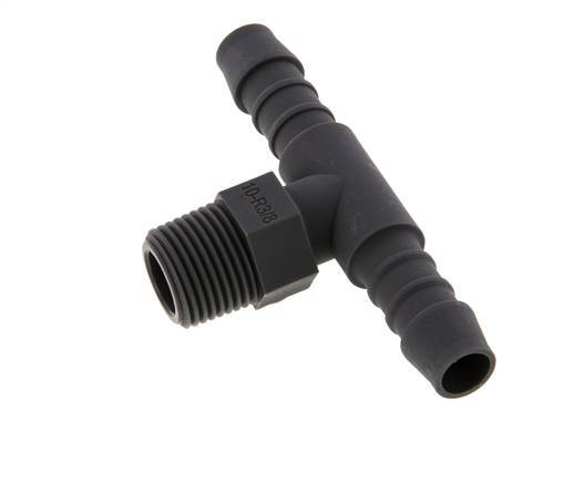 Boquilla de manguera de 10 mm y R3/8'' PA 6 con rosca macho [5 piezas]