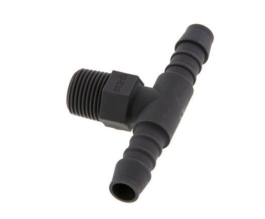 Boquilla de manguera de 10 mm y R3/8'' PA 6 con rosca macho [5 piezas]