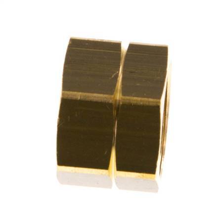 Tuerca de racor de latón 4/6/9mm (G3/8'' LH) L14.5mm [5 Piezas]