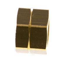 Tuerca de racor de latón 4/6/9mm (G3/8'' LH) L14.5mm [5 Piezas]