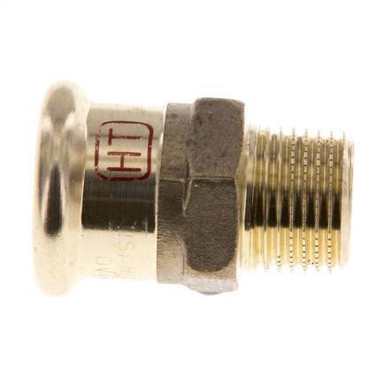 Racor a presión - 22 mm hembra y R 1/2'' macho - Aleación de cobre