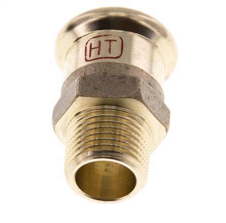 Racor a presión - 22 mm hembra y R 1/2'' macho - Aleación de cobre