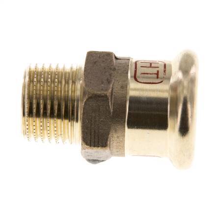 Racor a presión - 22 mm hembra y R 1/2'' macho - Aleación de cobre