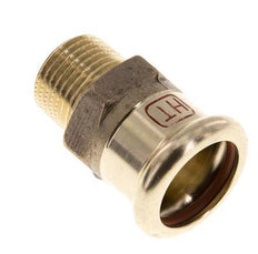 Racor a presión - 22 mm hembra y R 1/2'' macho - Aleación de cobre