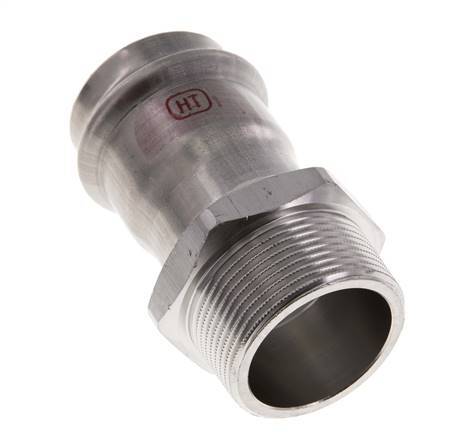 Racor a presión - 42 mm hembra y R 1-1/2'' macho - Acero inoxidable