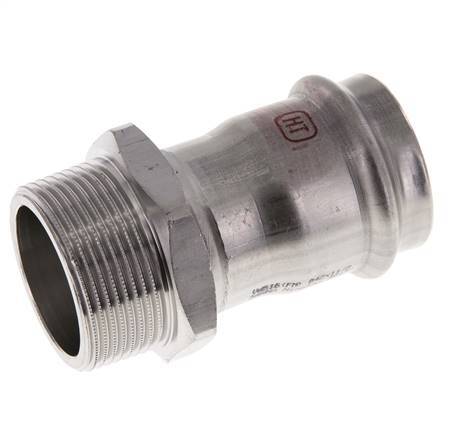 Racor a presión - 42 mm hembra y R 1-1/2'' macho - Acero inoxidable