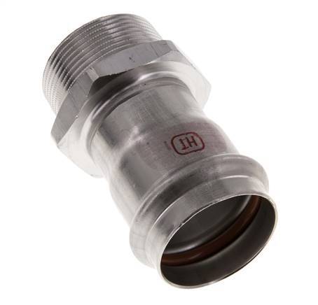 Racor a presión - 42 mm hembra y R 1-1/2'' macho - Acero inoxidable