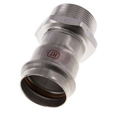 Racor a presión - 42 mm hembra y R 1-1/2'' macho - Acero inoxidable