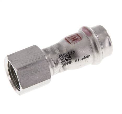 Press Fitting - 18mm Hembra & Rp 1/2'' Hembra - Acero Inoxidable