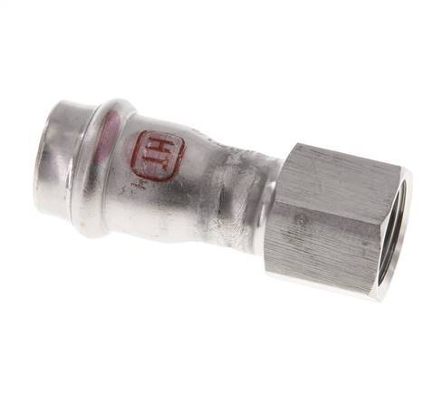 Press Fitting - 18mm Hembra & Rp 1/2'' Hembra - Acero Inoxidable