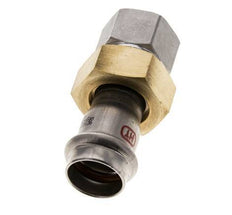 Union Press Fitting - 22mm Hembra & Rp 3/4'' Hembra - Acero Inoxidable Junta Plana