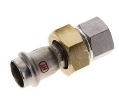 Union Press Fitting - 22mm Hembra & Rp 3/4'' Hembra - Acero Inoxidable Junta Plana