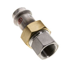 Union Press Fitting - 22mm Hembra & Rp 3/4'' Hembra - Acero Inoxidable Junta Plana