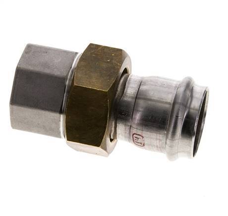 Union Press Fitting - 35mm Hembra & Rp 1-1/4'' Hembra - Acero Inoxidable Junta Plana
