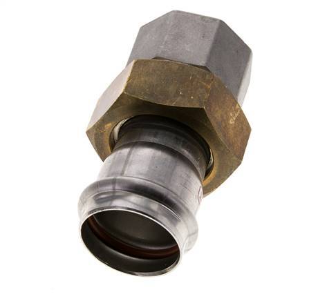 Union Press Fitting - 35mm Hembra & Rp 1-1/4'' Hembra - Acero Inoxidable Junta Plana