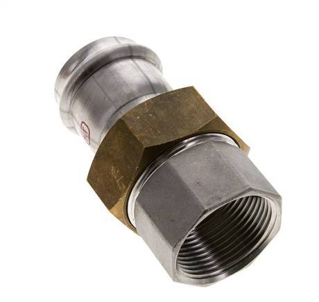 Union Press Fitting - 35mm Hembra & Rp 1-1/4'' Hembra - Acero Inoxidable Junta Plana