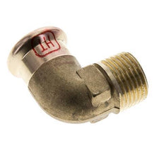 Accesorio a presión codo de 90 grados - 18 mm hembra y R 1/2'' macho - Aleación de cobre