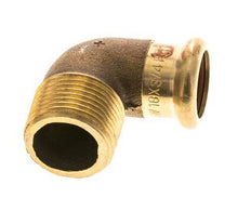 Accesorio a presión codo de 90 grados - 18 mm hembra y R 3/4'' macho - Aleación de cobre