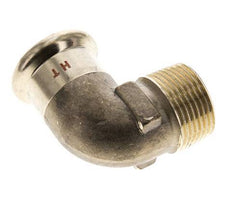 Racor a presión codo de 90 grados - 22 mm hembra y R 3/4'' macho - Aleación de cobre