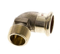 Racor a presión codo de 90 grados - 22 mm hembra y R 3/4'' macho - Aleación de cobre