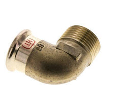 Accesorio a presión codo de 90 grados - 28 mm hembra y R 1'' macho - Aleación de cobre