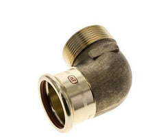 Accesorio a presión codo de 90 grados - 42 mm hembra y R 1-1/2'' macho - Aleación de cobre